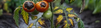 plant de tomate atteint par le mildiou