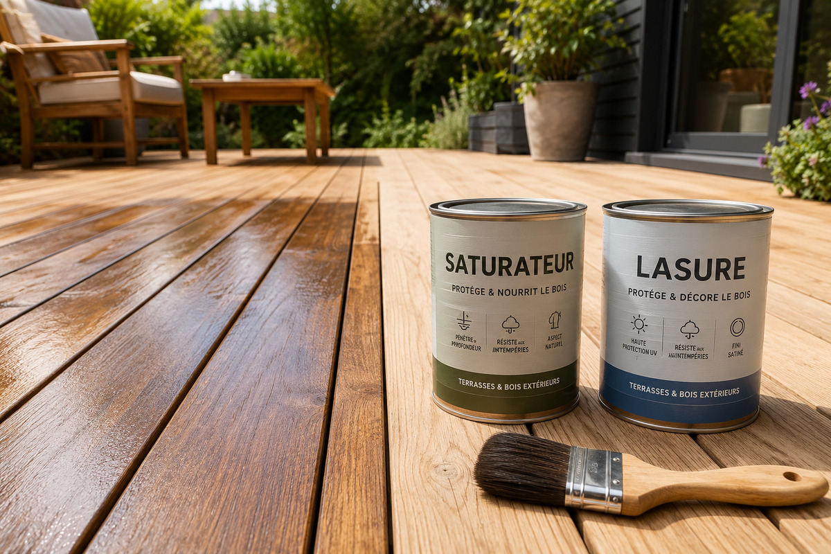 Saturateur ou lasure : que choisir pour votre terrasse bois ?